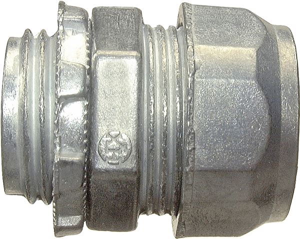 Halex 02101B Connector, 1/2 in Compression, Zinc