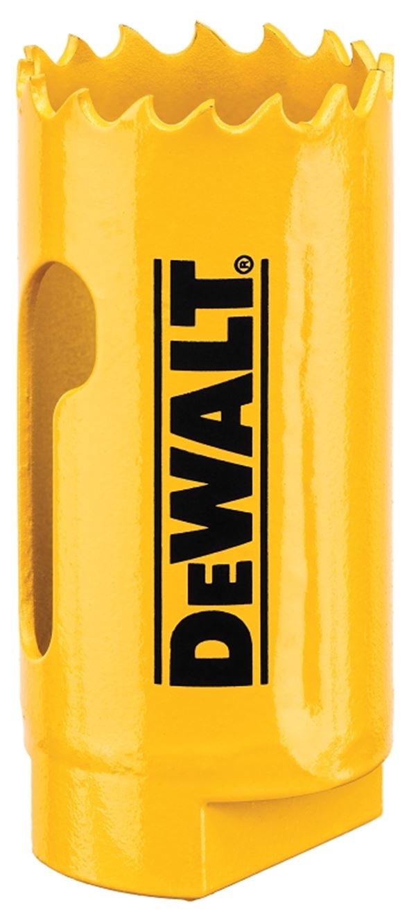 DeWALT DAH180018 Hole Saw, 1-1/8 in Dia, 1-3/4 in D Cutting, 1/2-20 Arbor, 4/5 TPI, HSS Cutting Edge