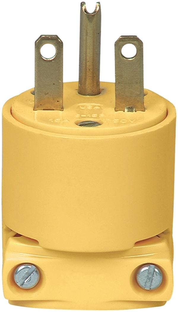 Eaton Wiring Devices 4866-BOX Electrical Plug, 2 -Pole, 15 A, 250 V, NEMA: NEMA 6-15, Yellow