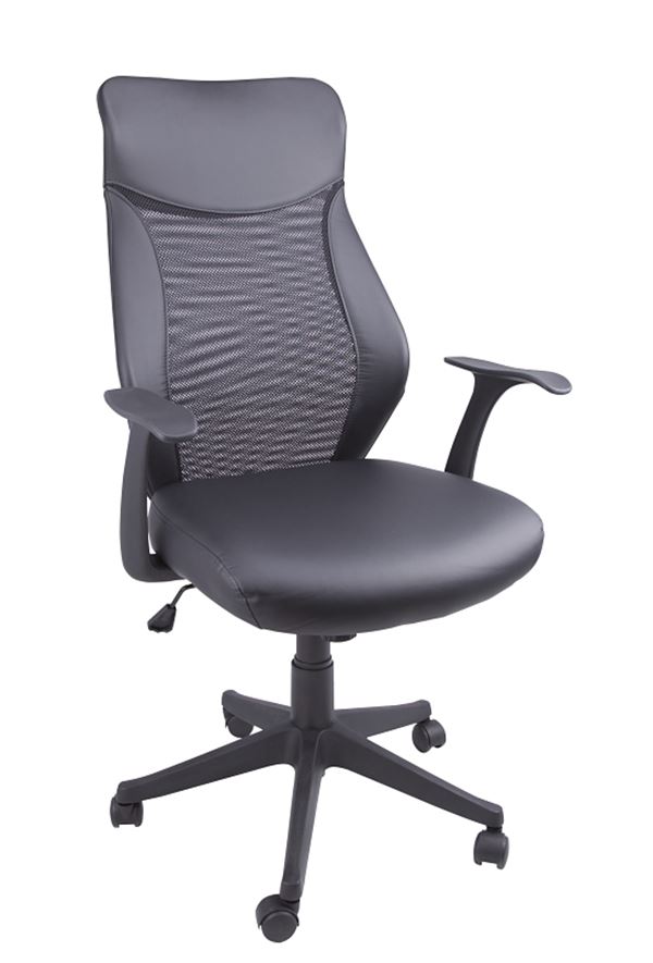 Simple Spaces FY-1352-9 Office Chair, 25-1/4 in W, 26.25 in D, 43.75 to 47.75 in H, Polypropylene Frame