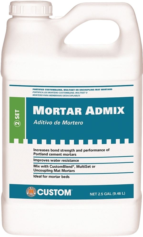 Custom AMA2 Thin-Set and Mortar Admix, Liquid, 2.5 gal, Bottle, Pack of 2