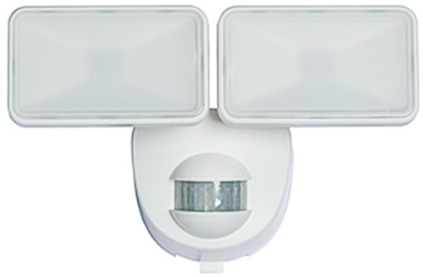 Heath Zenith HZ-7161-WH Motion Activated Security Light, 2-Lamp, LED Lamp, 400 Lumens, 5000 K Color Temp