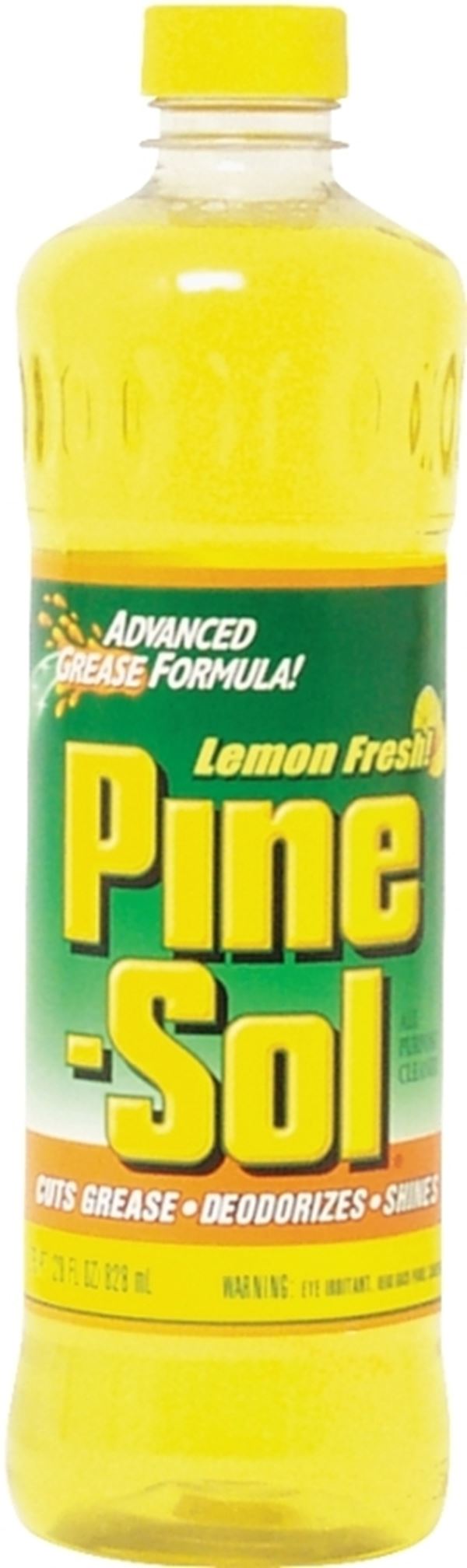 Pine-Sol 40187 All-Purpose Cleaner, 28 oz Bottle, Liquid, Fresh Lemon, Yellow, Pack of 12