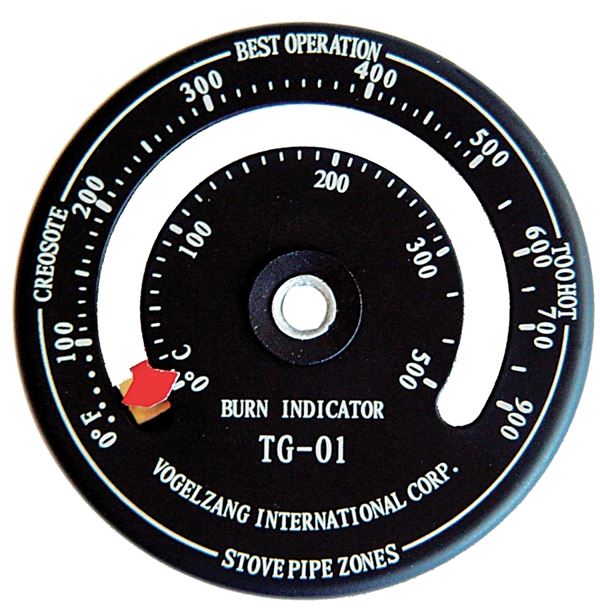 US STOVE TG-01 Temperature Gauge with Magnet, 0 to 500 deg C, Analog Display