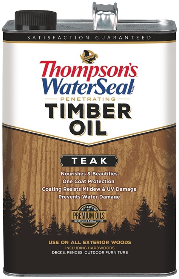 Thompson's WaterSeal TH.049831-16 Timber Oil, Teak, Liquid, 1 gal, Pack of 4