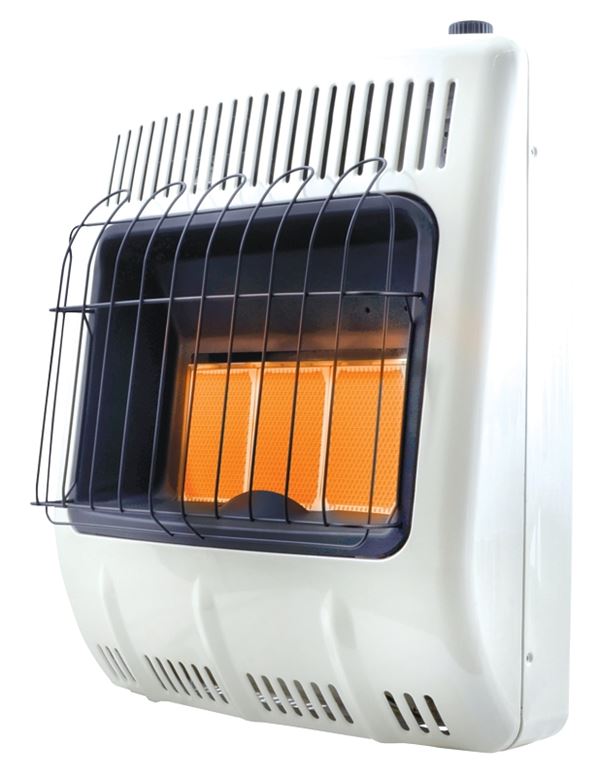 Mr. Heater MHVFDF20RTT Vent-Free Radiant Dual Fuel Heater, 23-1/2 in W, 27 in H, 20,000 Btu/hr Heating, White