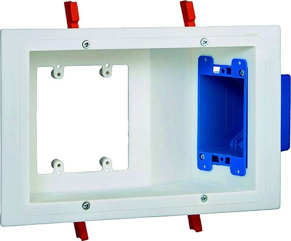 Carlon SC300PRR Electrical Box, 3 -Gang, Non-Metallic, White