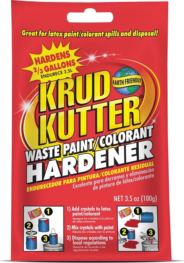 Krud Kutter PH3512 Waste Paint Hardener, Solid, Mild, Clear, 3.5 oz, Bag