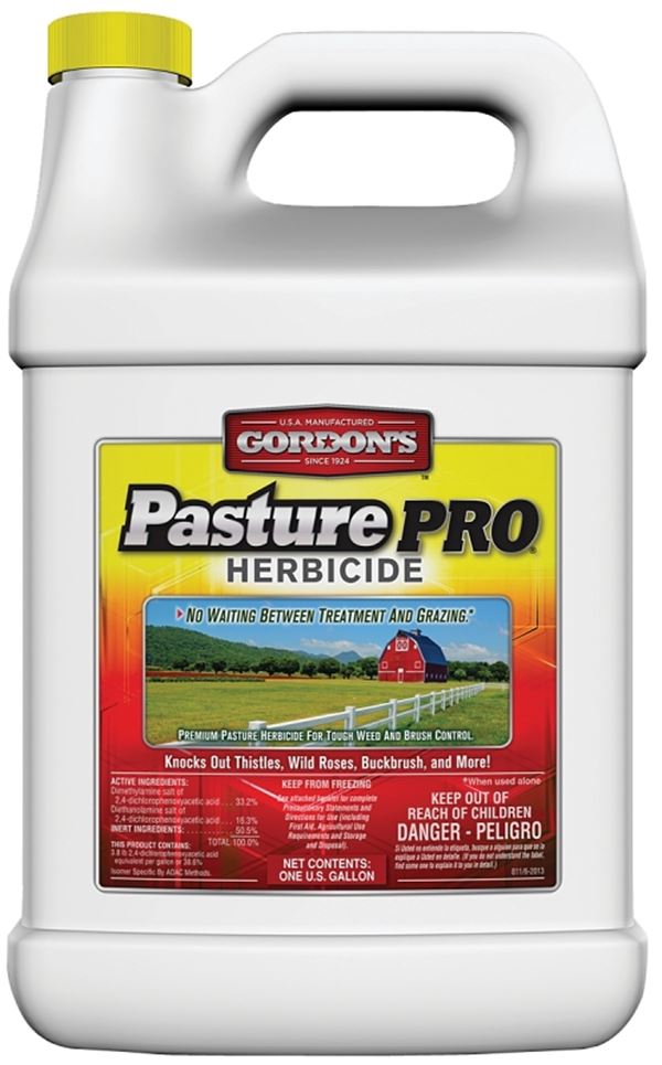 Gordon's Pasture Pro 8111072 Brush and Weed Killer, Liquid, Amber, 1 gal, Pack of 4