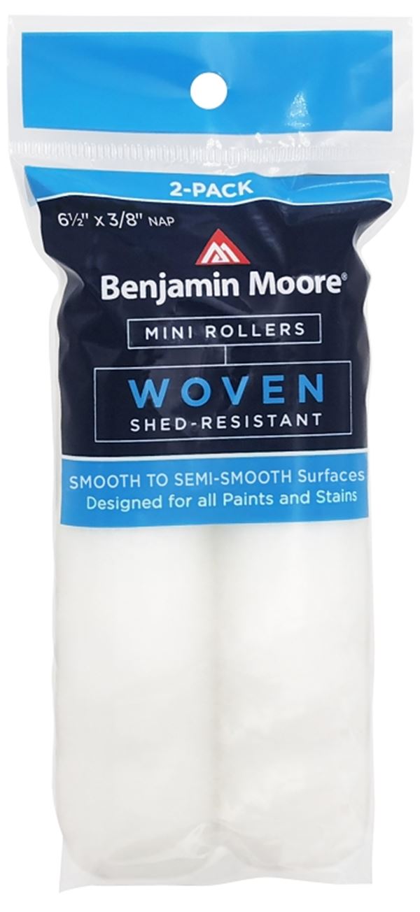 Benjamin Moore U66303-018 Woven Mini Roller Cover, 3/8 in Thick Nap, 6-1/2 in L