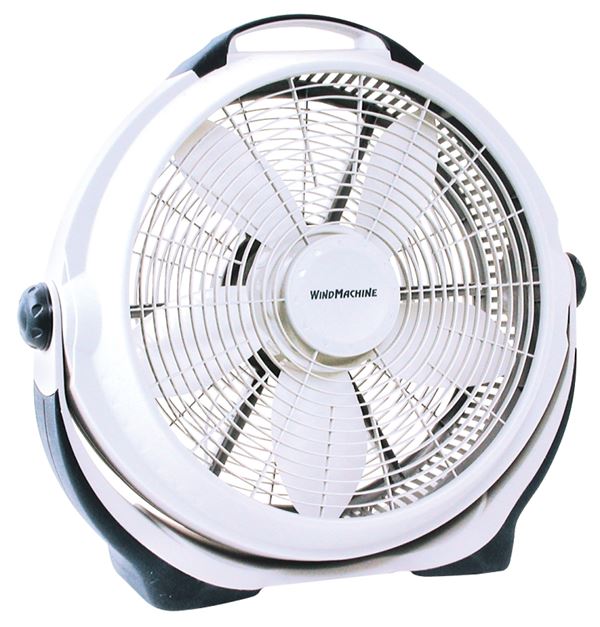 Lasko Wind Machine 3300 Portable Room Fan, 120 V, 20 in Dia Blade, 5-Blade, 3-Speed, 4750 cfm Air, Gray