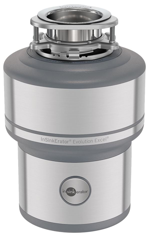 InSinkErator Evolution Excel Series 78234 Garbage Disposal, 40 oz Grinding Chamber, 1 hp Motor, 120 V, Stainless Steel