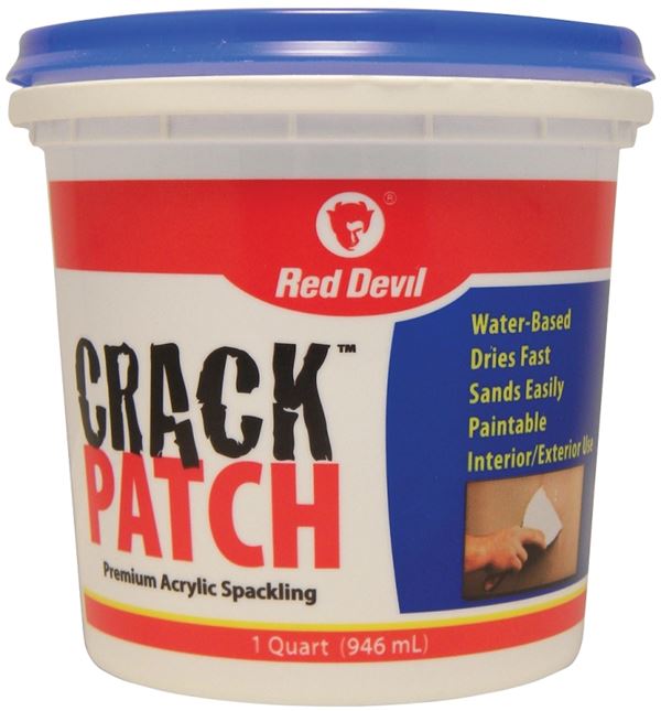 Red Devil 0804 Spackling Paste White, White, 1 qt Tub