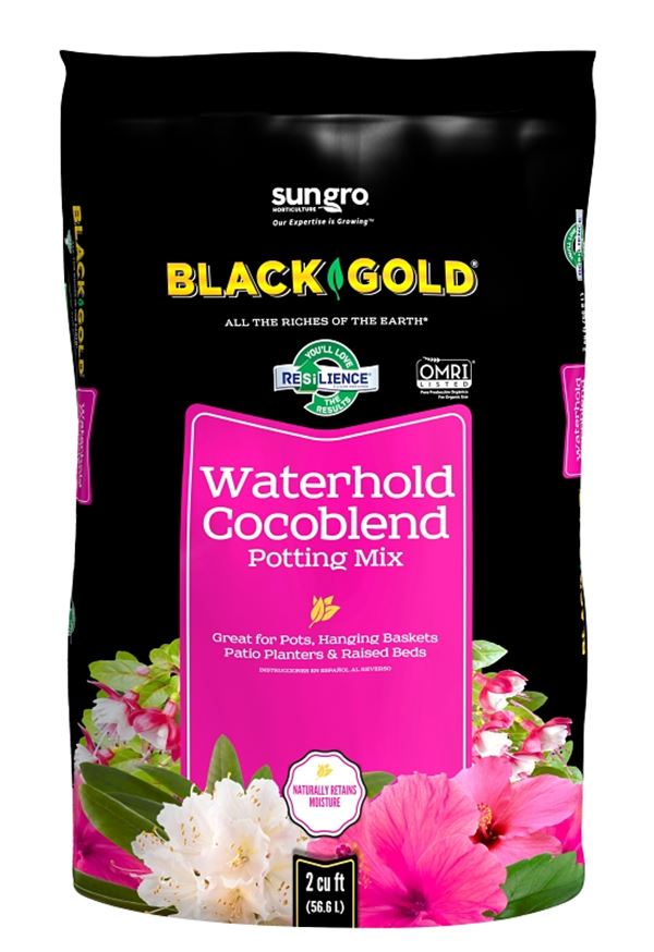 sun gro BLACK GOLD 1402030 2 CFL P Potting Mix, 2 cu-ft Coverage Area, Granular, Brown/Earthy, 40 Bag