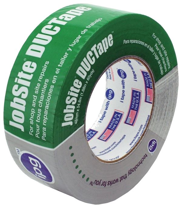 IPG 6700 Duct Tape, 60 yd L, 1.88 in W, Poly-Coated Cloth Backing, Silver