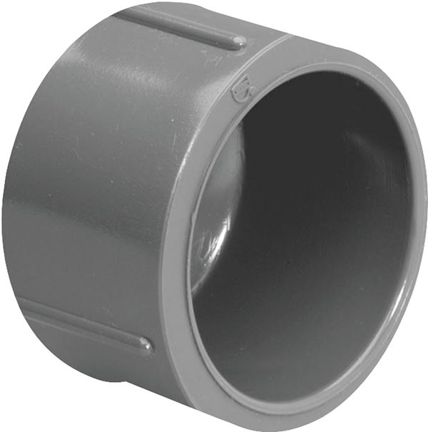 Lasco 847005BC Pipe Cap, 1/2 in, Slip, PVC, SCH 80 Schedule