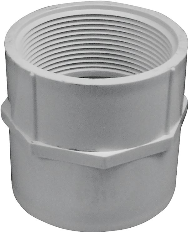 IPEX 035567 Adapter, 4 in, Socket x FNPT, PVC, White, SCH 40 Schedule, 220 psi Pressure