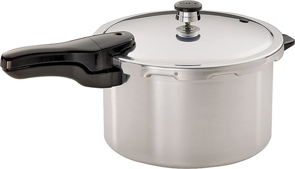 Presto 01282 Pressure Cooker, 8 qt Capacity, 12.18 in Dia, Aluminum