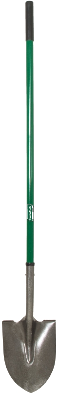 UnionTools 2430900 Shovel, 8.61 in W Blade, 16 ga Gauge, Steel Blade, Fiberglass Handle, Long Handle