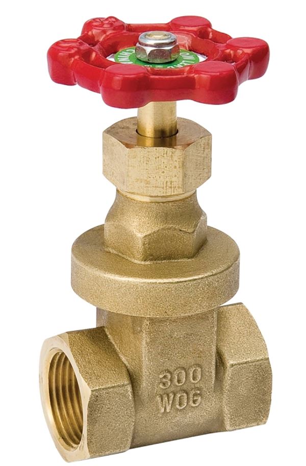 B & K ProLine Series 100-002NL Gate Valve, 3/8 in Connection, FPT, 200/125 psi Pressure, Brass Body