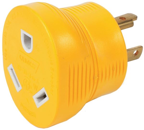 Camco USA 55333 Adapter, 30 A Female, 30 A Male, 125 V, Male, Female