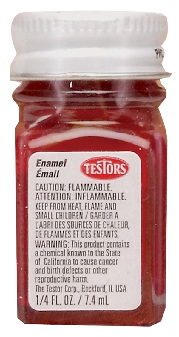 Testors 1104TT Craft Paint, Gloss, Dark Red, 0.25 oz, Bottle