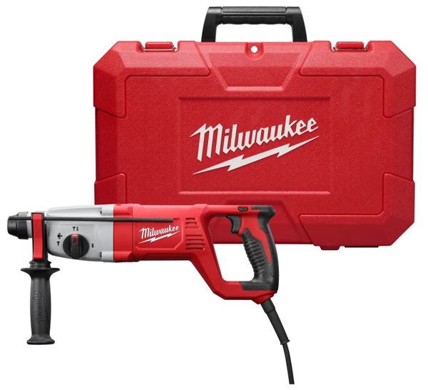 Milwaukee 5262-21 Rotary Hammer Kit, 8 A, SDS-Plus Chuck, 1 in Chuck, 0 to 5625 bpm, 2.1 ft-lb Impact Energy