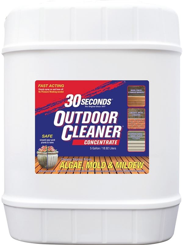 30 Seconds 5G30S Outdoor Cleaner, 5 gal, Bottle, Liquid, Light Yellow