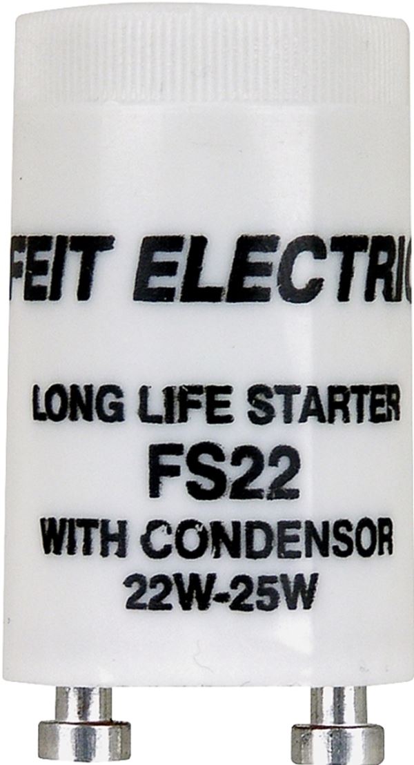 Feit Electric FS22/10 Fluorescent Starter with Condenser, 22 to 25 W, Pack of 10