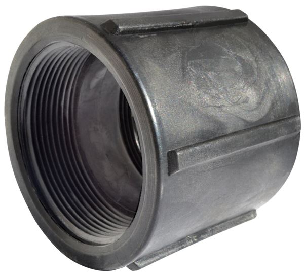 Green Leaf CPLG200 Heavy-Duty Pipe Coupling, 2 in, FNPT, Polypropylene, Black, SCH 80 Schedule, 150 psi Pressure