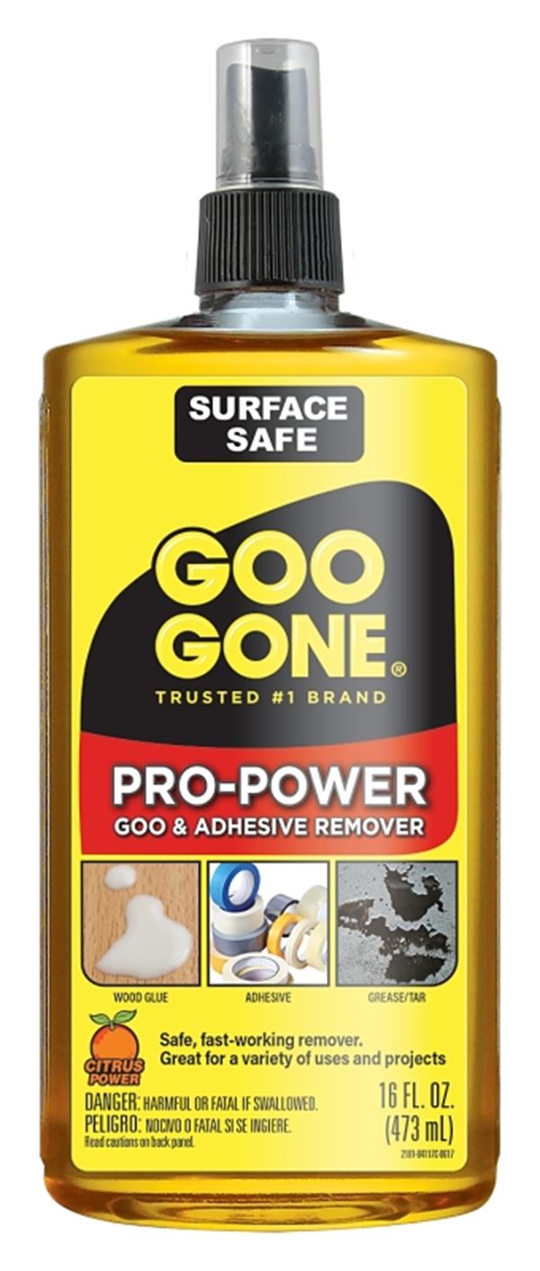 Goo Gone 2181 Goo and Adhesive Remover, 16 oz Spray Bottle, Liquid, Citrus, Yellow