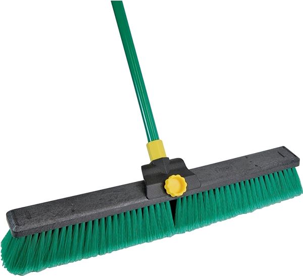 Quickie Super Bulldozer 00628 Push Broom, Polypropylene Bristle, Steel Handle