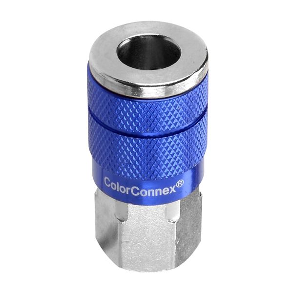 ColorConnex A72410C-X Coupler, 1/4 in, FNPT, Aluminum/Steel, Anodized