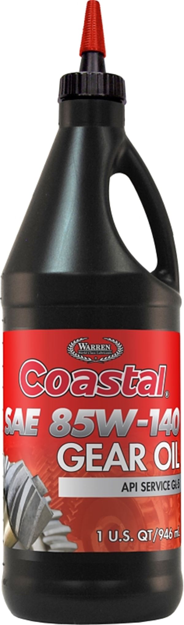 Coastal 12301 Gear Oil, 85W-140, 1 qt Bottle, Pack of 12