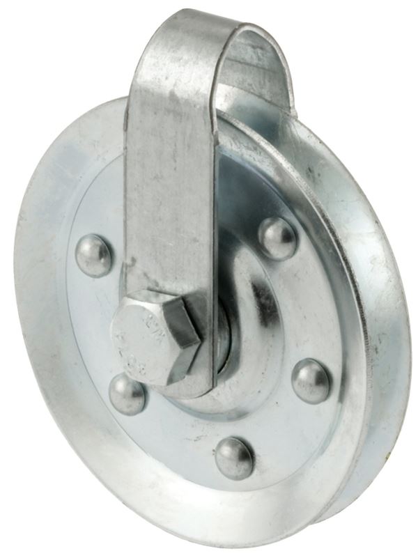 Prime-Line GD 52189 Door Pulley, 3 in Dia, Steel, Galvanized