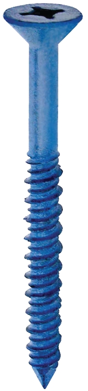 Cobra Anchors 636W Screw, 1/4 in Thread, 4 in L, Flat Head, Phillips, Robertson Drive, Steel, Fluorocarbon-Coated, 10 PK