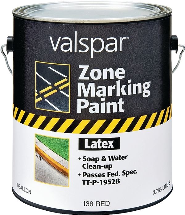 Valspar 024.0000138.007 Field and Zone Marking Paint, Flat, Red, 1 gal, Pail, Pack of 2