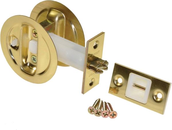 Johnson Hardware 15213PK1 Privacy, US3 Brass, 2-3/8 in Backset