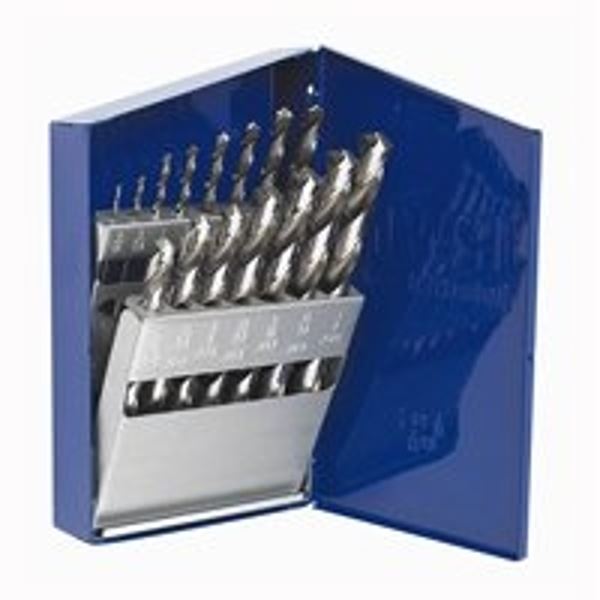 Irwin 60137 Drill Bit Set, Standard, 15-Piece, M2 Steel, Bright