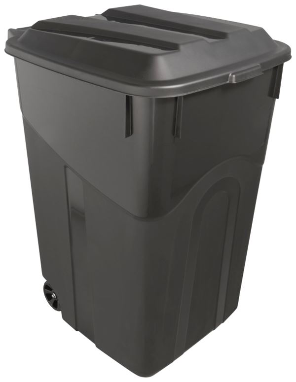 United Solutions TI0073 Wheeled Trash Can, 45 gal Capacity, Lid Closure, Pack of 5