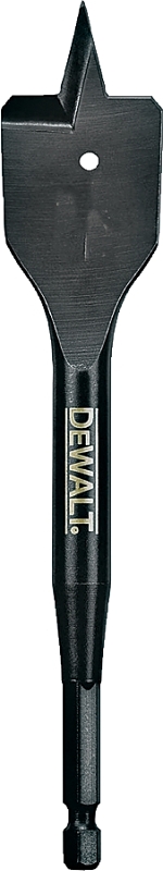 DeWALT DW1583 Spade Drill Bit, 1-1/8 in Dia, 6 in OAL, 1/4 in Dia Shank, Hex Shank