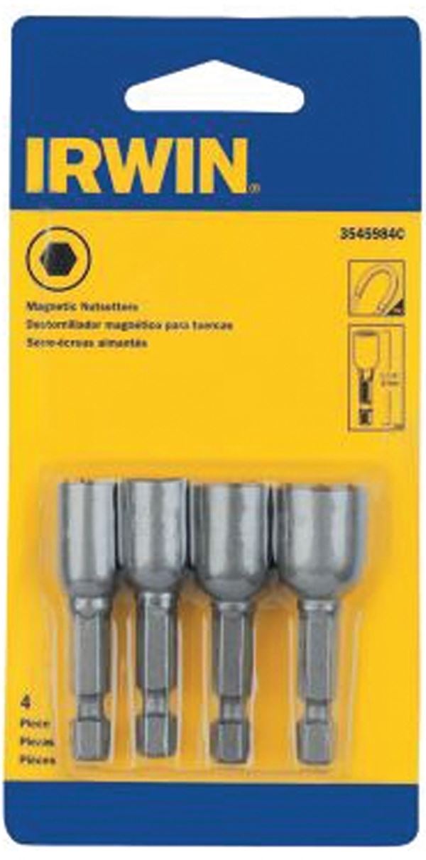 Irwin 3545984C Nutsetter Set, 4-Piece, Lobular, Steel