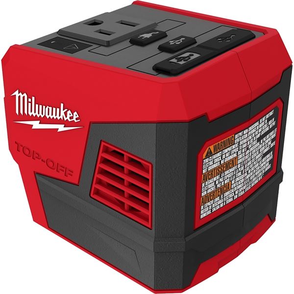 Milwaukee M18 TOP-OFF 2846-20 Power Supply, 18 VDC Input, 1.67/2.4/3 A Output, 175 W Nominal Output, 1 -Outlet