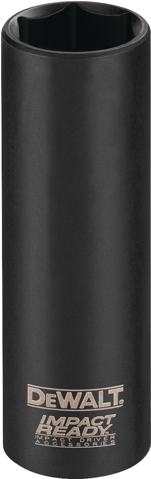 DeWALT IMPACT READY DW2286 Impact Socket, 1/2 in Socket, 3/8 in Drive, Square Drive, 6-Point, Steel, Black Oxide