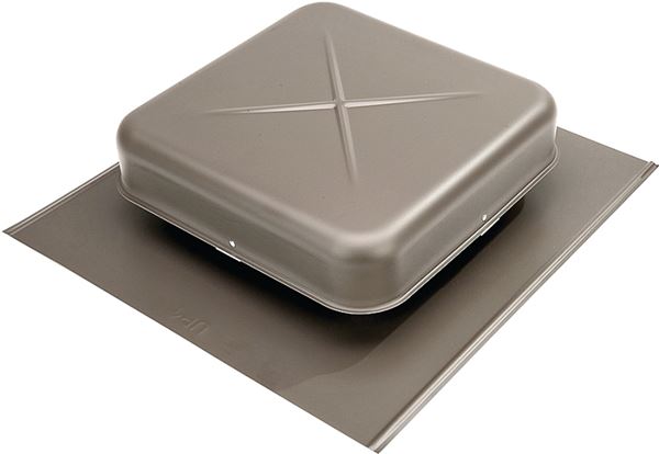 Lomanco LomanCool 550WB Static Roof Vent, 15-3/8 in OAW, 50 sq-in Net Free Ventilating Area, Aluminum, Weathered Bronze, Pack of 6