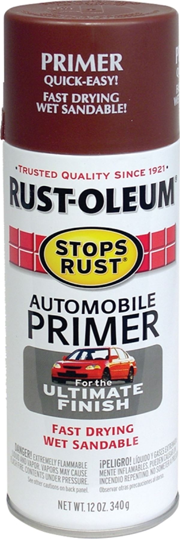 Rust-Oleum 2067830 Automotive Spray Primer, Red, 12 oz, Can