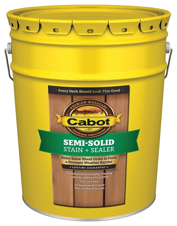 Cabot 1400 Series 140.0001406.008 Exterior Stain, Semi-Solid, Neutral Base, Liquid, 5 gal, Pail