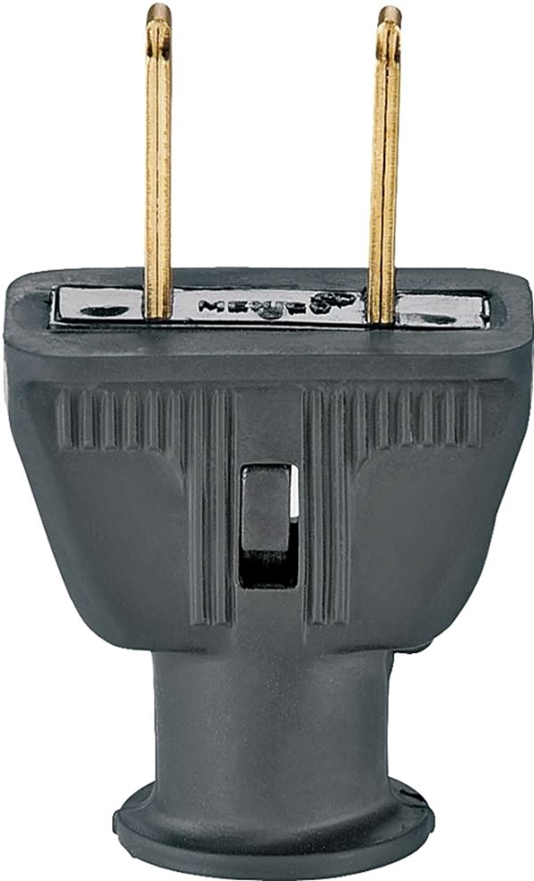 Eaton Wiring Devices 183BK-BOX Electrical Plug, 2 -Pole, 15 A, 125 V, NEMA: NEMA 5-15, Black