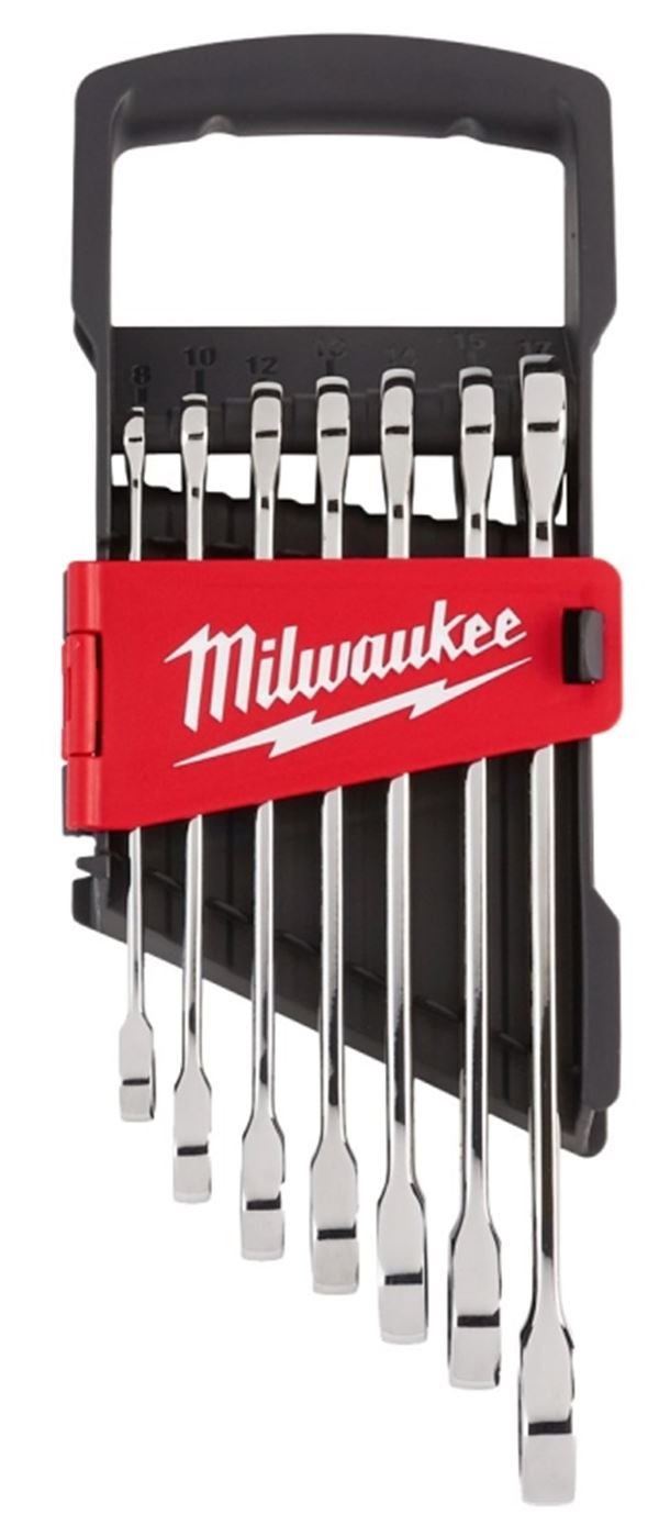 Milwaukee 48-22-9506 Wrench Set, 7-Piece, Alloy Steel, Chrome