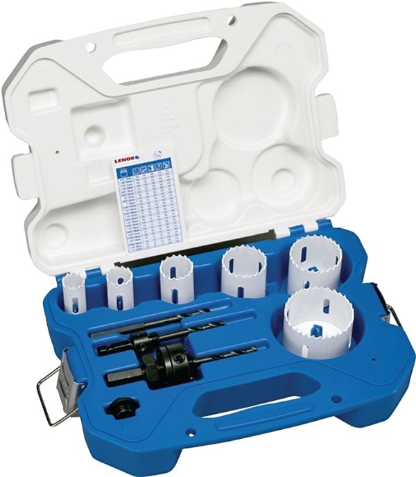 Lenox 30860C600P Hole Saw Kit, 9-Piece, Bi-Metal